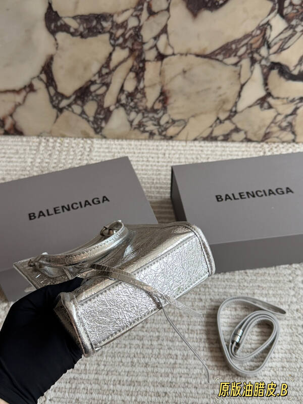 Balenciaga Le Cagole Silver shoulder bag — AAA Quality Replica
