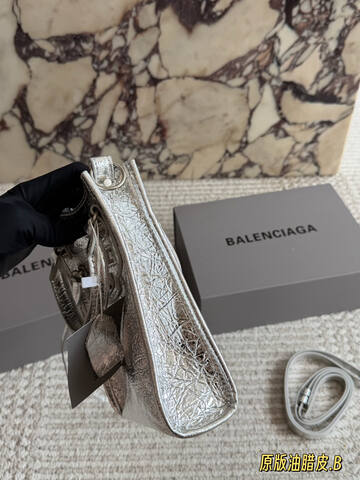 Balenciaga Le Cagole Silver 26x14cm shoulder bag AAA Quality Replica