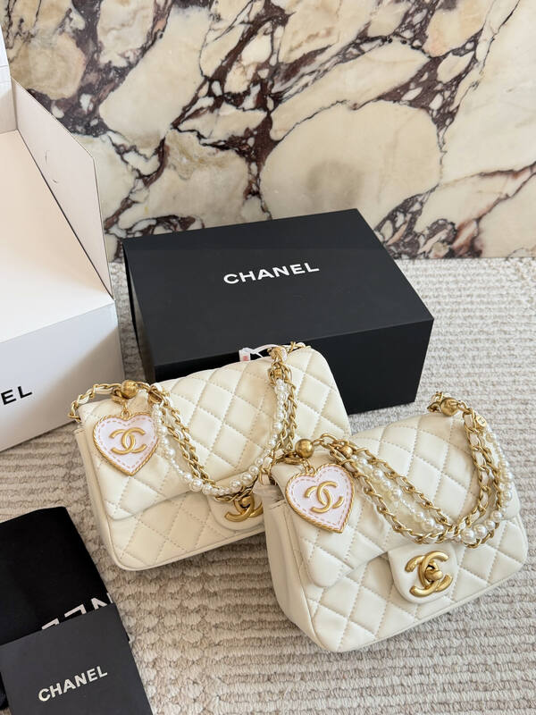 Chanel Metallic Gold Silver mini shoulder — Premium Replica