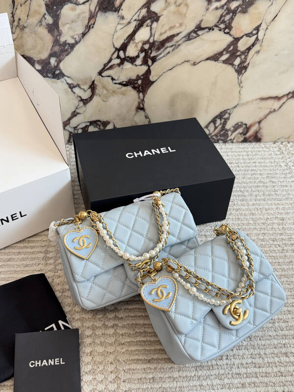 Chanel Metallic Gold Silver mini shoulder — Premium Replica