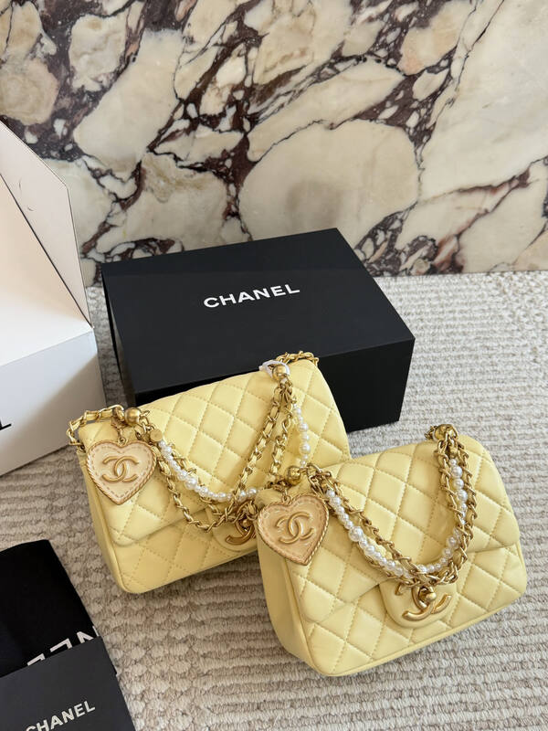 Chanel Metallic Gold Silver mini shoulder — Premium Replica