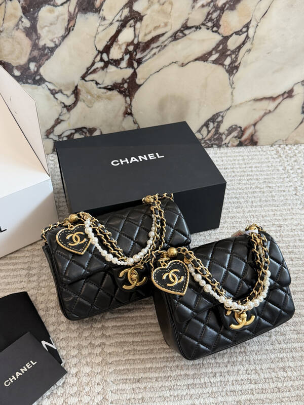 Chanel Metallic Gold Silver mini shoulder — Premium Replica