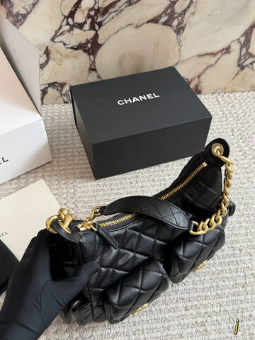 Chanel Hobo Black shoulder Premium Replica