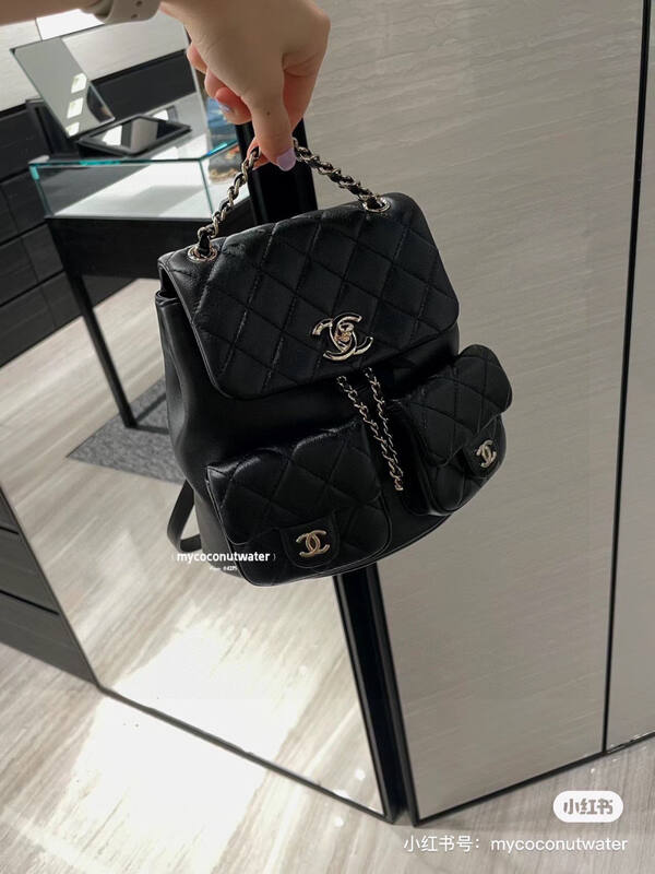 Chanel Duma White caviar leather backpack — AAA Quality Replica