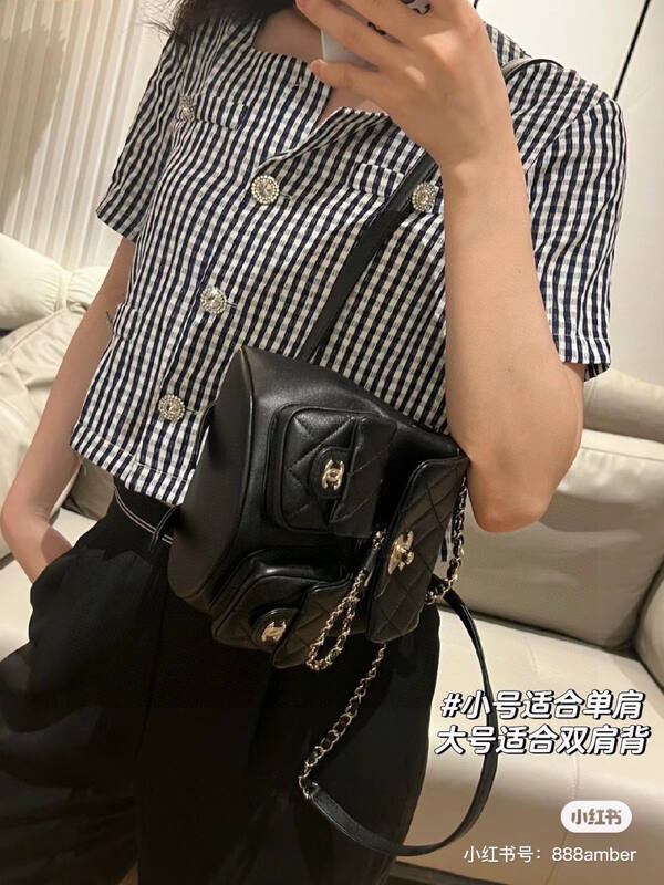 Chanel Duma White caviar leather backpack — AAA Quality Replica