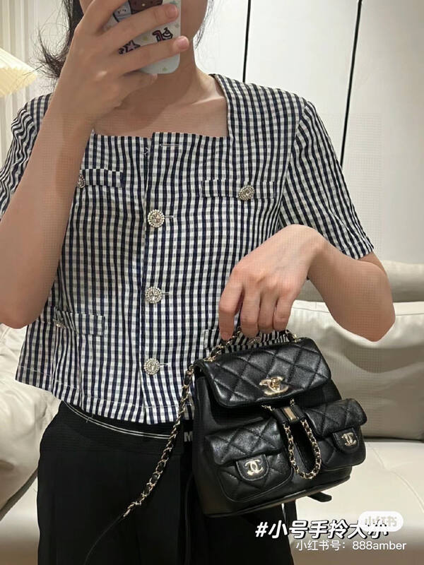 Chanel Duma White caviar leather backpack — AAA Quality Replica