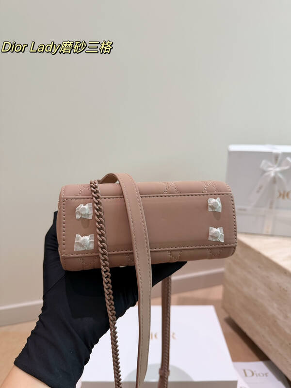 Dior Lady Dusty pink medium top handle — Top Quality Replica