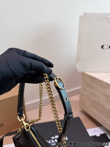 Coach Juliet Black 22x15cm shoulder bag Top Quality Replica