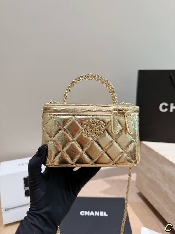 Chanel Vanity Case Metallic Gold mini crossbody — AAA Quality Replica