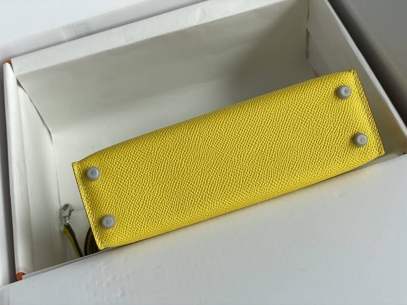 Hermes Mini Kelly II Yellow mini crossbody — 1:1 Replica