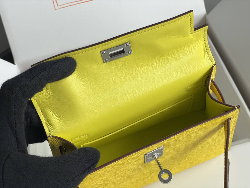 Hermes Mini Kelly II Yellow mini crossbody — 1:1 Replica