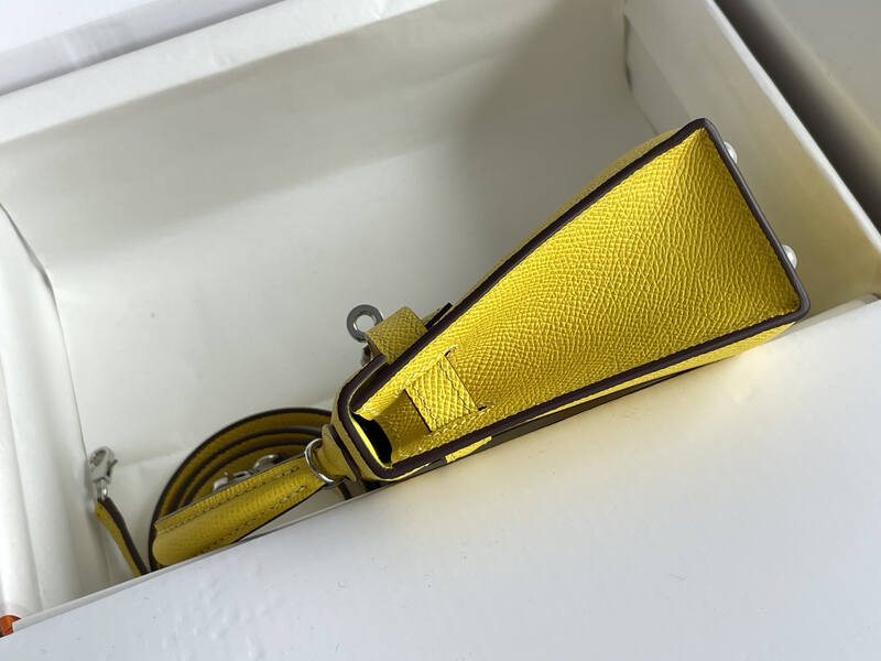 Hermes Mini Kelly II Yellow mini crossbody — 1:1 Replica