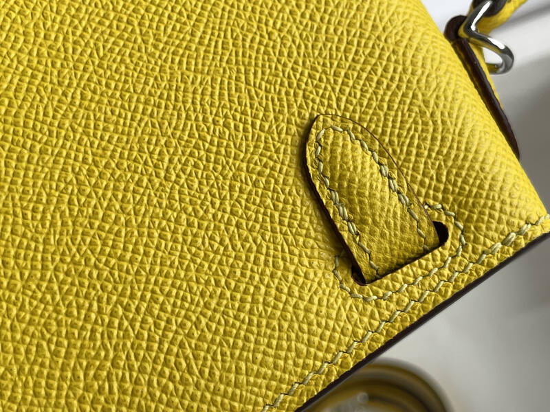 Hermes Mini Kelly II Yellow mini crossbody — 1:1 Replica