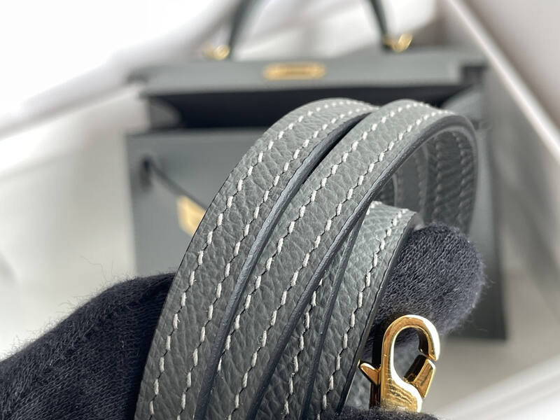 Hermes Mini Kelly Gray mini crossbody — Premium Replica