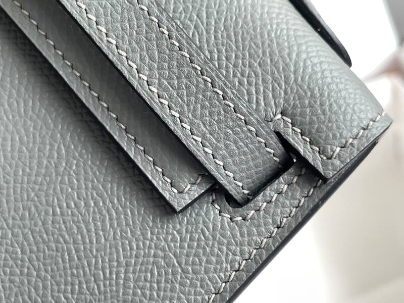 Hermes Mini Kelly Gray mini crossbody — Premium Replica