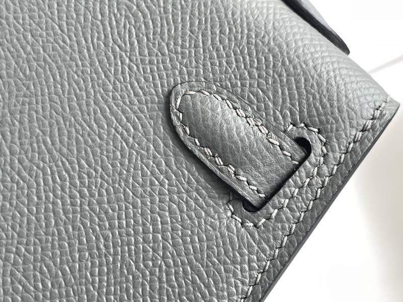 Hermes Mini Kelly Gray mini crossbody — Premium Replica