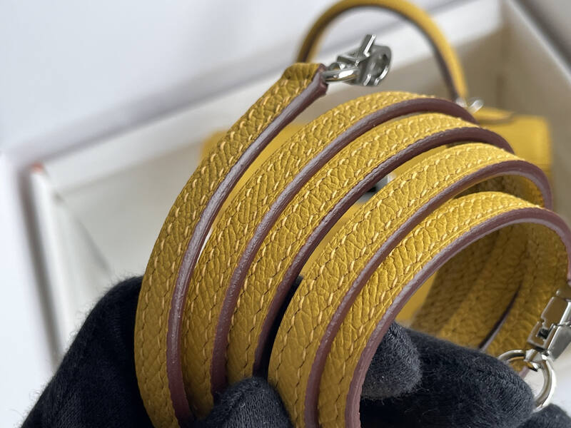 Hermes Mini Kelly II Yellow mini crossbody — 1:1 Replica