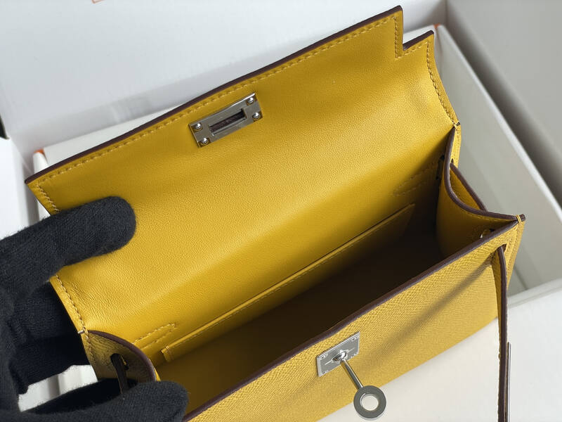 Hermes Mini Kelly II Yellow mini crossbody — 1:1 Replica