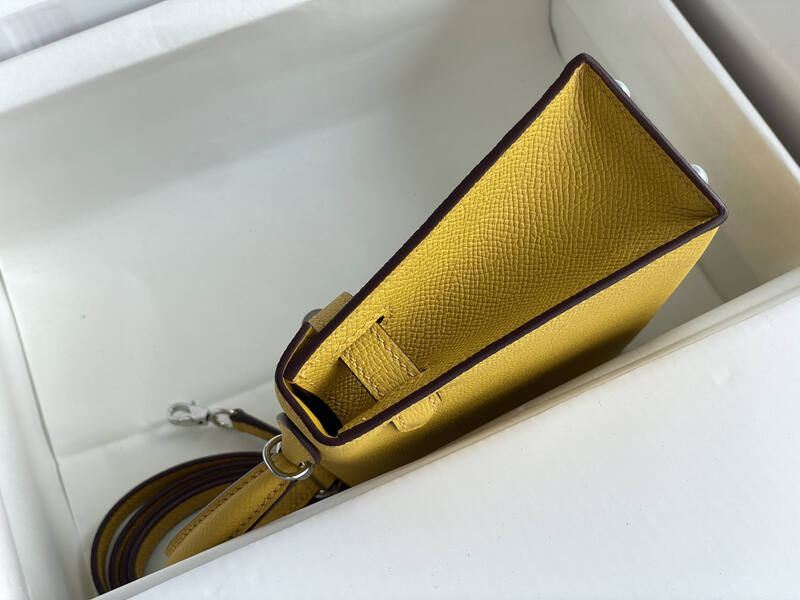 Hermes Mini Kelly II Yellow mini crossbody — 1:1 Replica