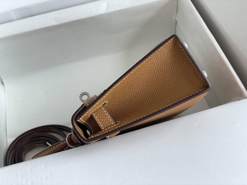 Hermes Kelly Brown mini crossbody — AAA Quality Replica