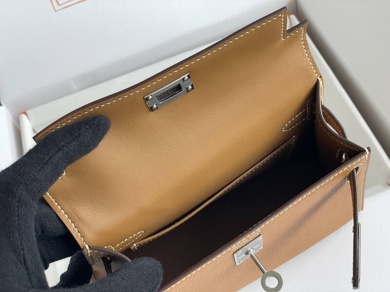 Hermes Kelly Brown mini crossbody — AAA Quality Replica