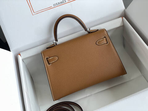 Hermes Kelly Brown mini crossbody AAA Quality Replica
