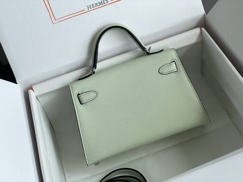 Hermes Kelly Mint Green mini crossbody Top Quality Replica