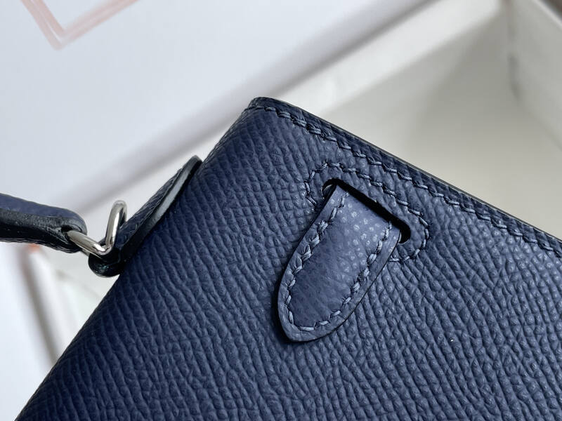 Hermes Kelly Blue mini crossbody — Premium Replica