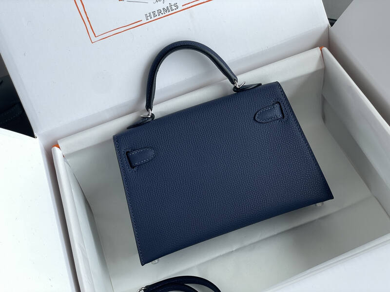 Hermes Kelly Blue mini crossbody — Premium Replica
