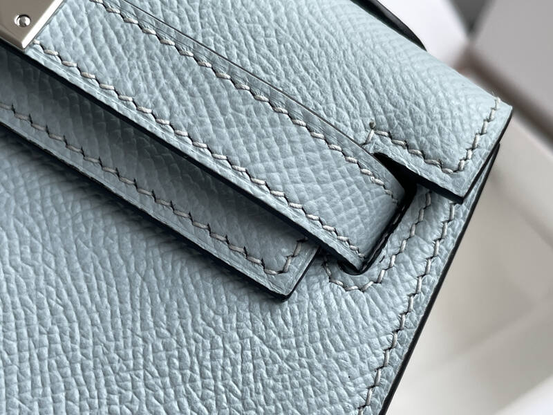Hermes Kelly Light Blue mini crossbody — Premium Replica