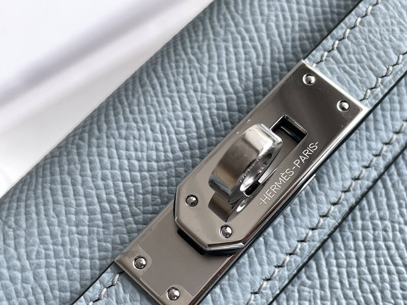 Hermes Kelly Light Blue mini crossbody — Premium Replica