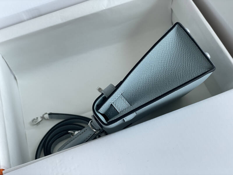 Hermes Kelly Light Blue mini crossbody — Premium Replica