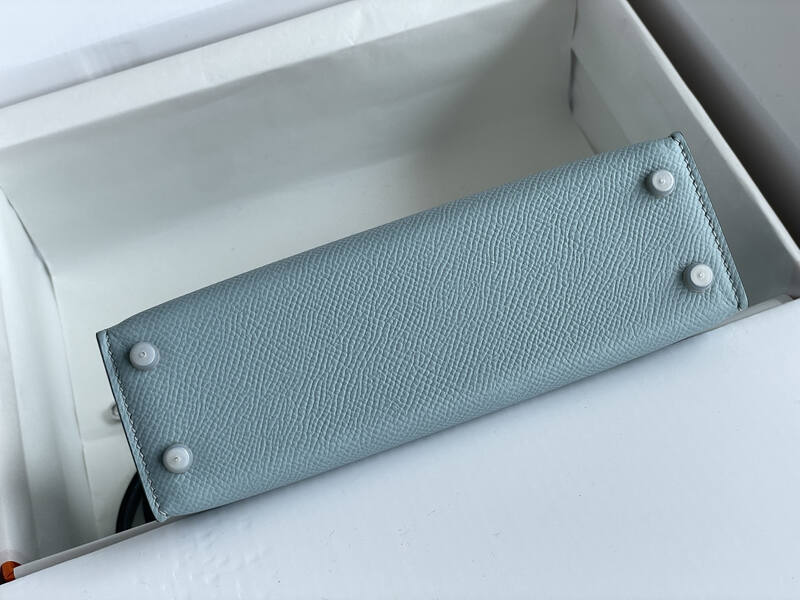 Hermes Kelly Light Blue mini crossbody — Premium Replica