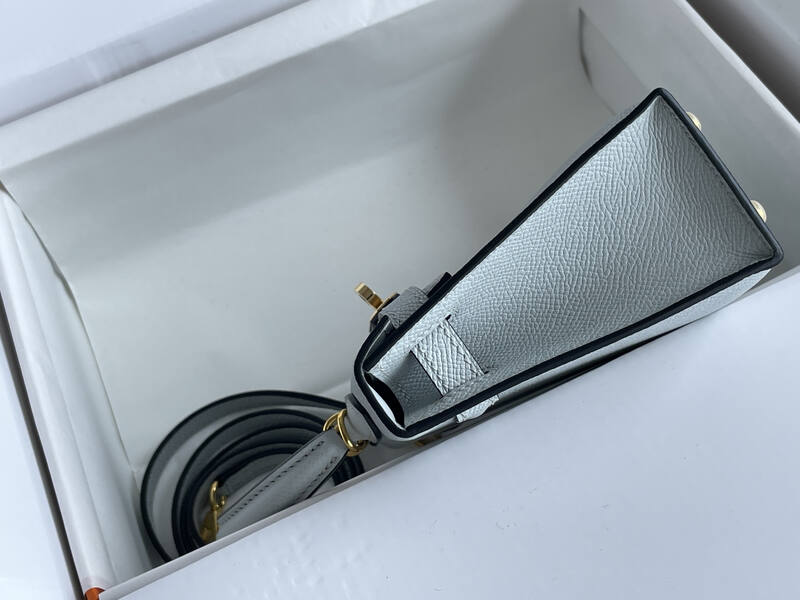 Hermes Kelly Light Blue mini crossbody — 1:1 Replica