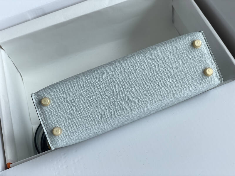 Hermes Kelly Light Blue mini crossbody — 1:1 Replica