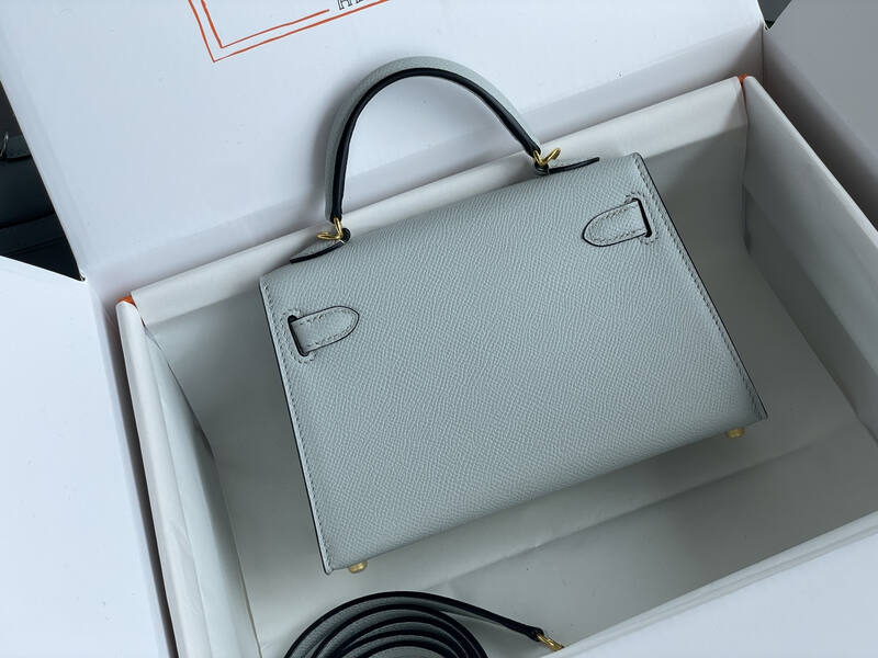 Hermes Kelly Light Blue mini crossbody — 1:1 Replica