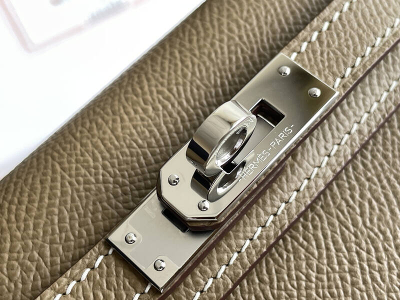 Hermes Mini Kelly II Etoupe mini crossbody — Top Quality Replica