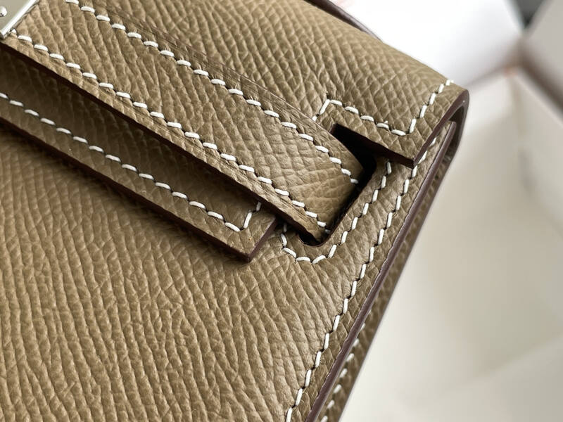 Hermes Mini Kelly II Etoupe mini crossbody — Top Quality Replica