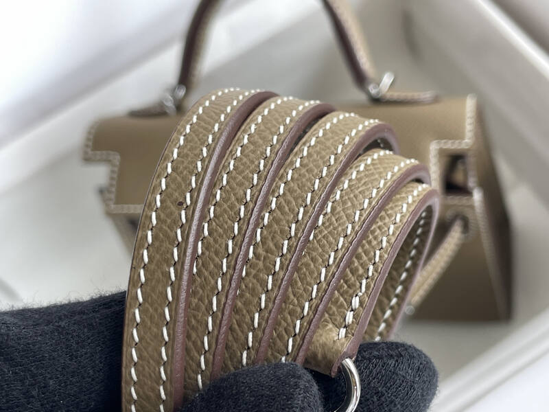 Hermes Mini Kelly II Etoupe mini crossbody — Top Quality Replica