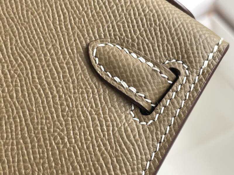 Hermes Mini Kelly II Etoupe mini crossbody — Top Quality Replica