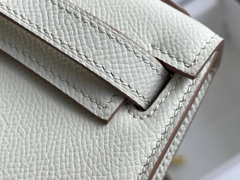 Hermes Kelly White mini crossbody — AAA Quality Replica
