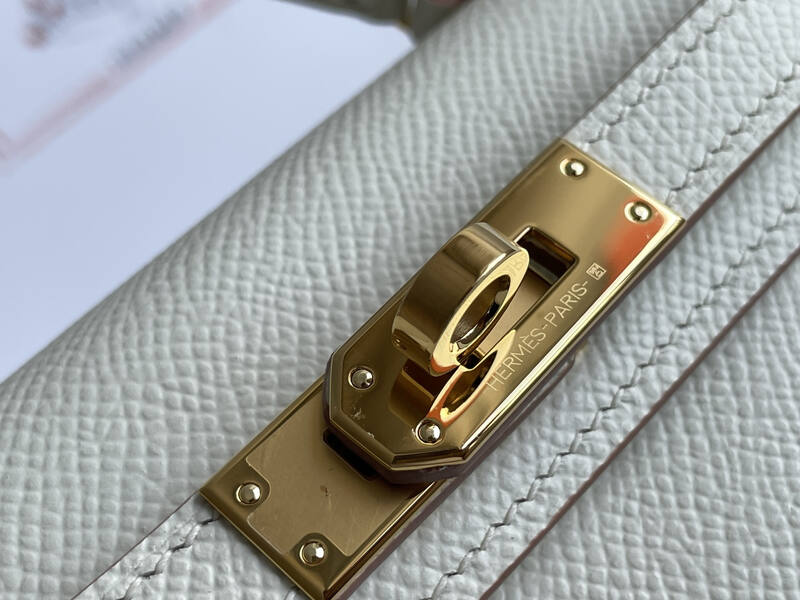 Hermes Kelly White mini crossbody — AAA Quality Replica