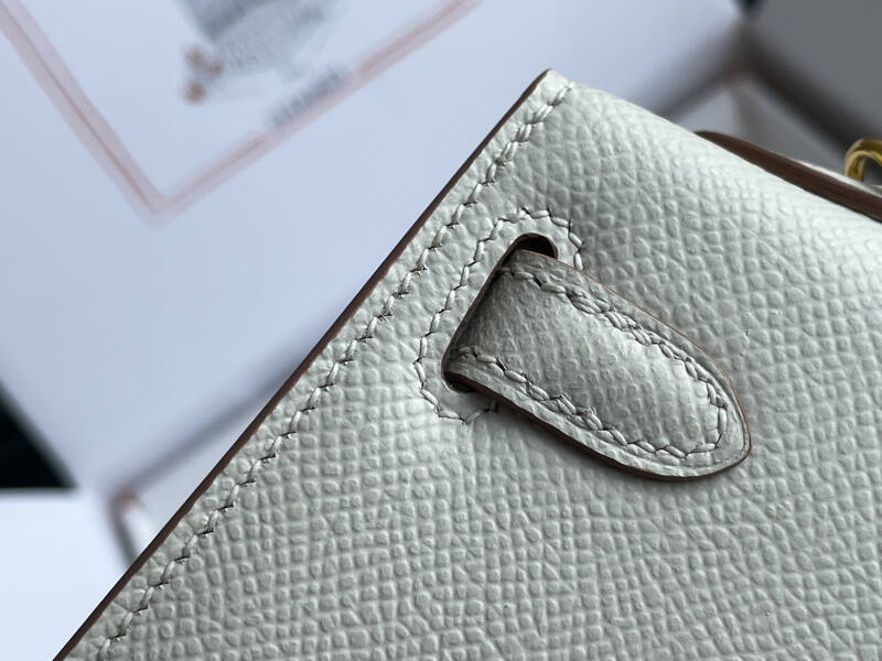 Hermes Kelly White mini crossbody — AAA Quality Replica