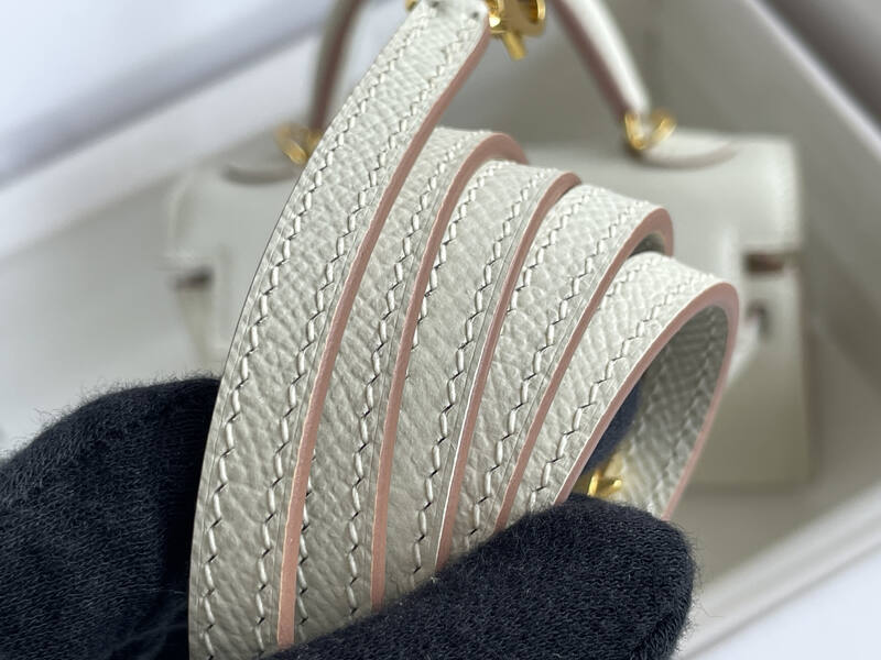 Hermes Kelly White mini crossbody — AAA Quality Replica