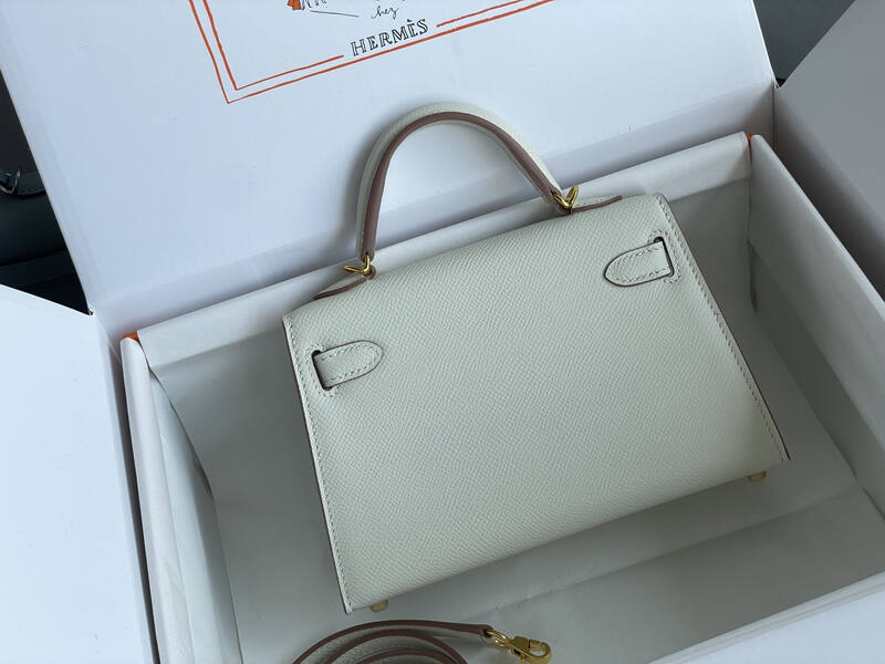 Hermes Kelly White mini crossbody — AAA Quality Replica