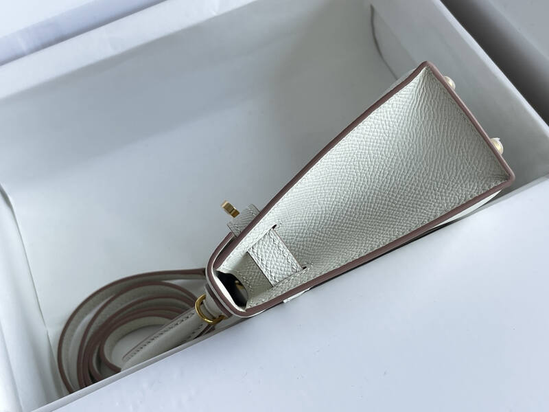 Hermes Kelly White mini crossbody — AAA Quality Replica