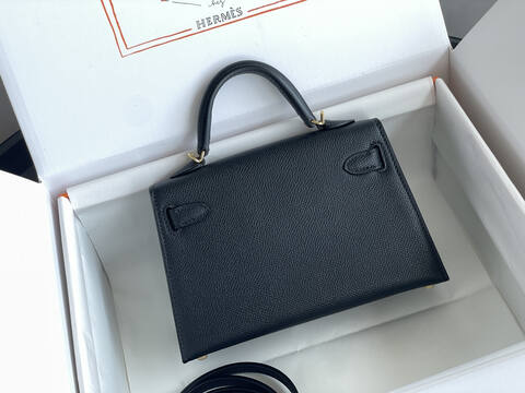 Hermes Kelly Mini II Black mini crossbody Top Quality Replica