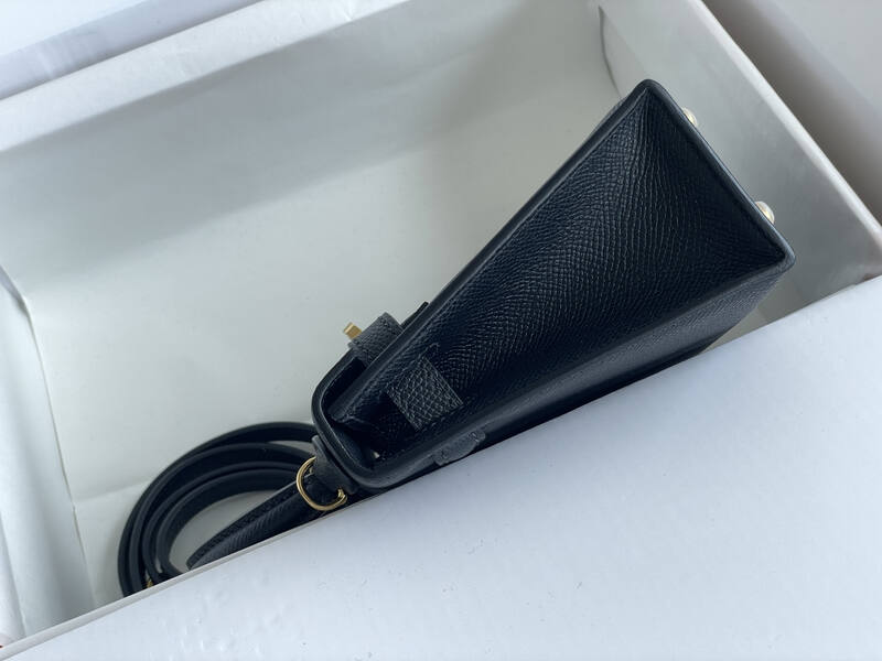 Hermes Kelly Mini II Black mini crossbody — Top Quality Replica