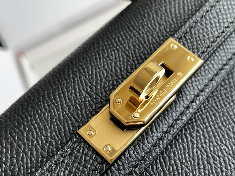 Hermes Kelly Mini II Black mini crossbody — Top Quality Replica