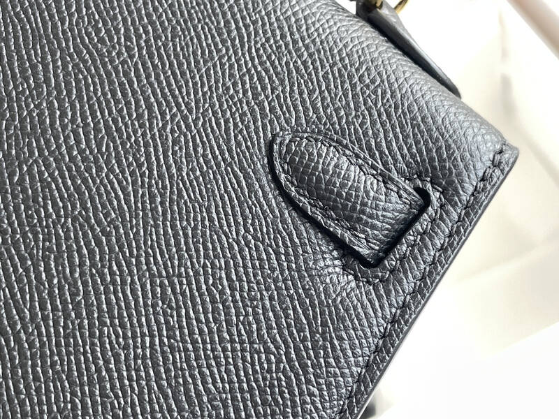 Hermes Kelly Mini II Black mini crossbody — Top Quality Replica